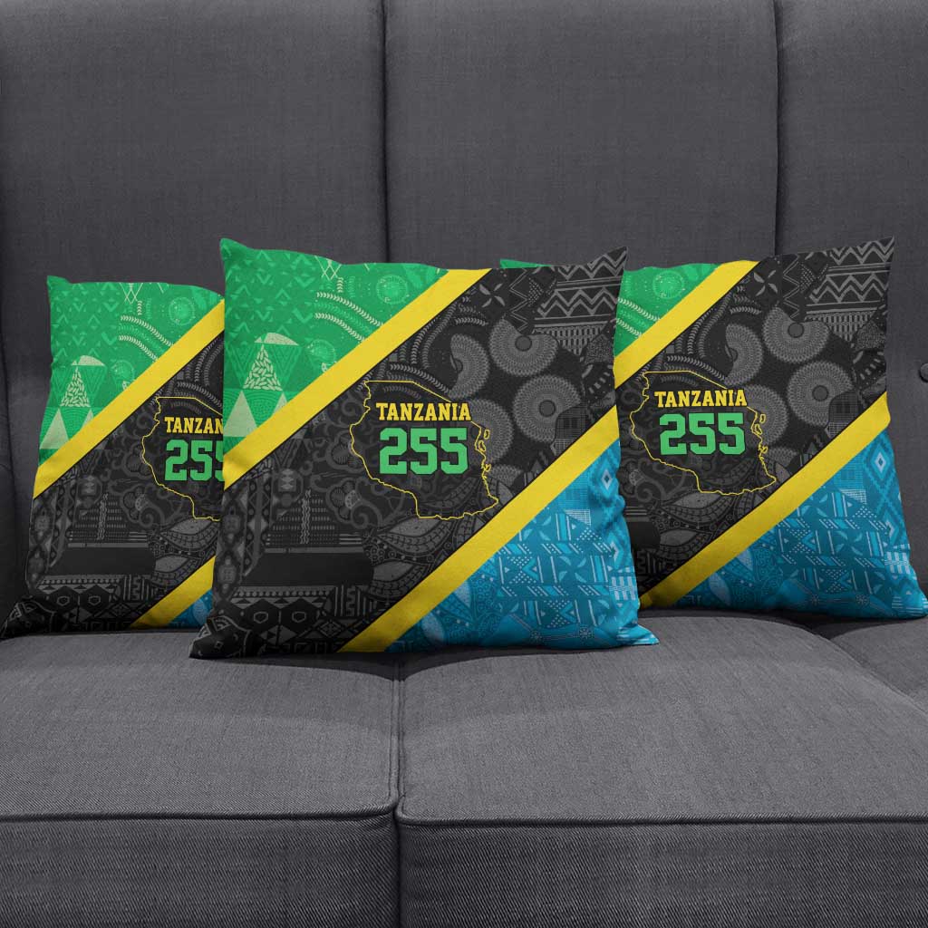Tanzania 255 Pillow Cover African Mix Pattern Flag Motif