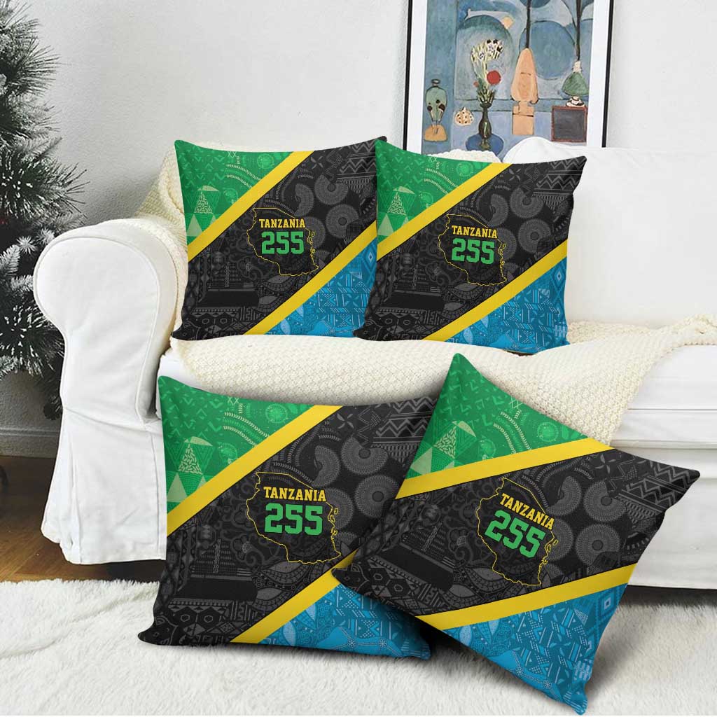 Tanzania 255 Pillow Cover African Mix Pattern Flag Motif