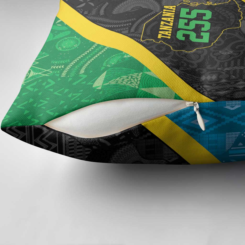 Tanzania 255 Pillow Cover African Mix Pattern Flag Motif