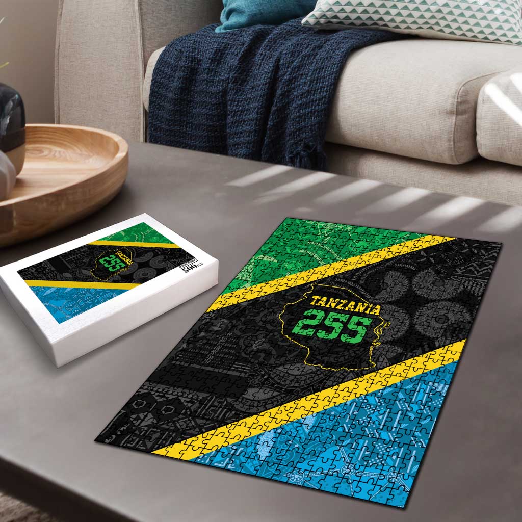 Tanzania 255 Puzzle African Mix Pattern Flag Motif