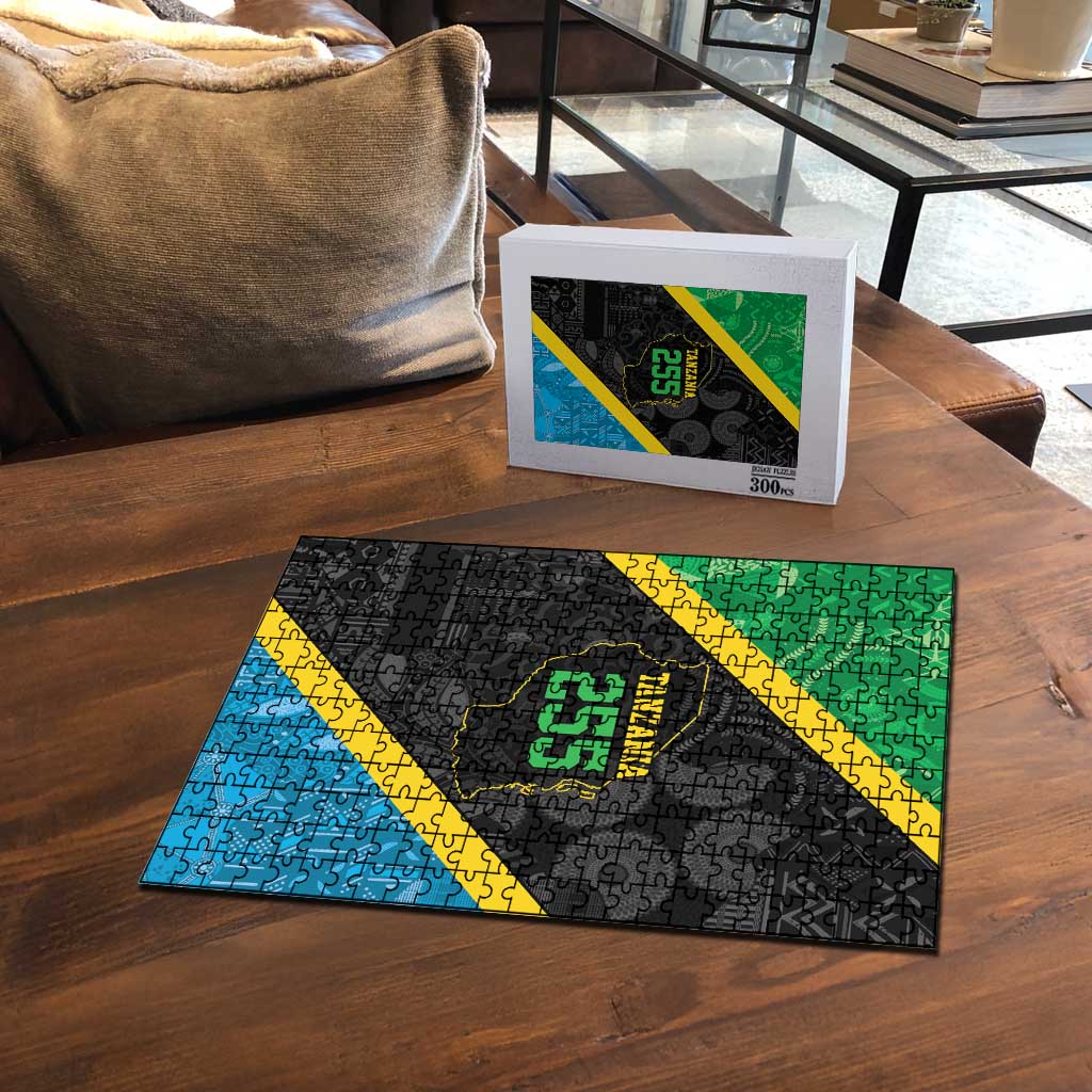 Tanzania 255 Puzzle African Mix Pattern Flag Motif