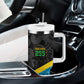 Tanzania 255 Tumbler With Handle African Mix Pattern Flag Motif - African Pride