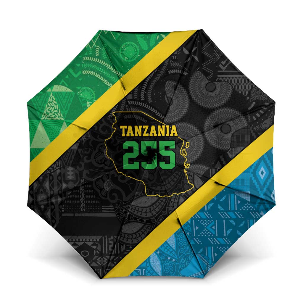 Tanzania 255 Umbrella African Mix Pattern Flag Motif