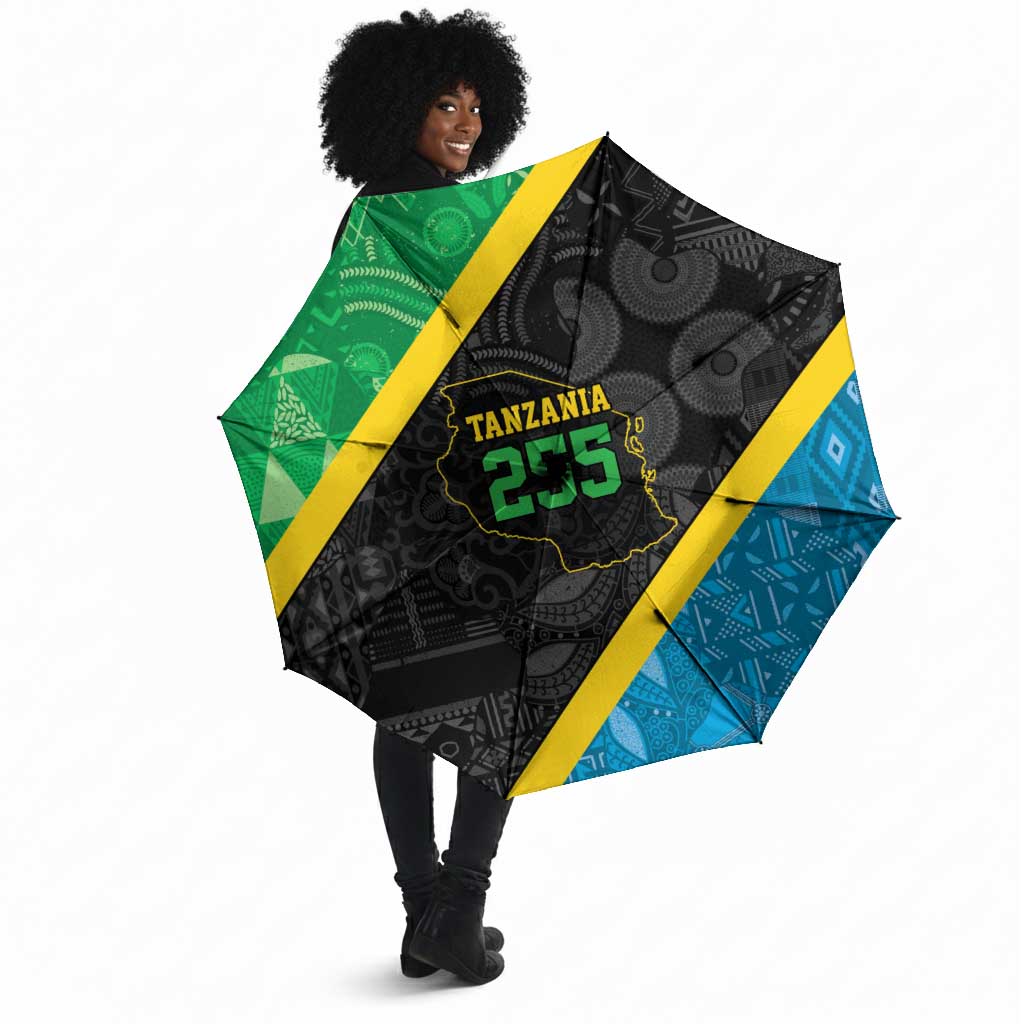 Tanzania 255 Umbrella African Mix Pattern Flag Motif