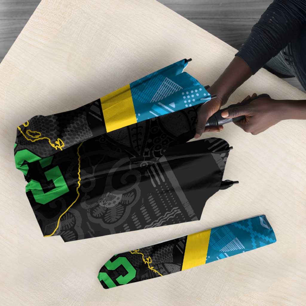 Tanzania 255 Umbrella African Mix Pattern Flag Motif