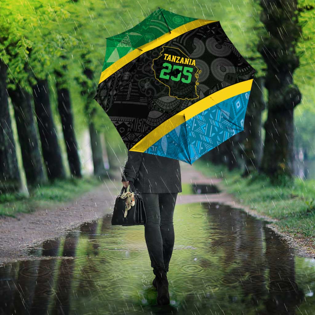 Tanzania 255 Umbrella African Mix Pattern Flag Motif