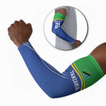 Custom Cicket African Tanzania Arm Sleeves The Cows Tanzania Pattern