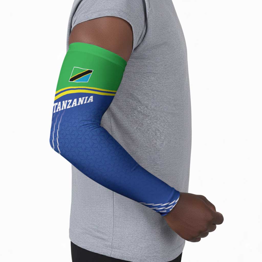 Custom Cicket African Tanzania Arm Sleeves The Cows Tanzania Pattern