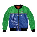 Custom Cicket African Tanzania Bomber Jacket The Cows Tanzania Pattern - African Pride
