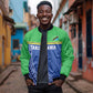 Custom Cicket African Tanzania Bomber Jacket The Cows Tanzania Pattern - African Pride