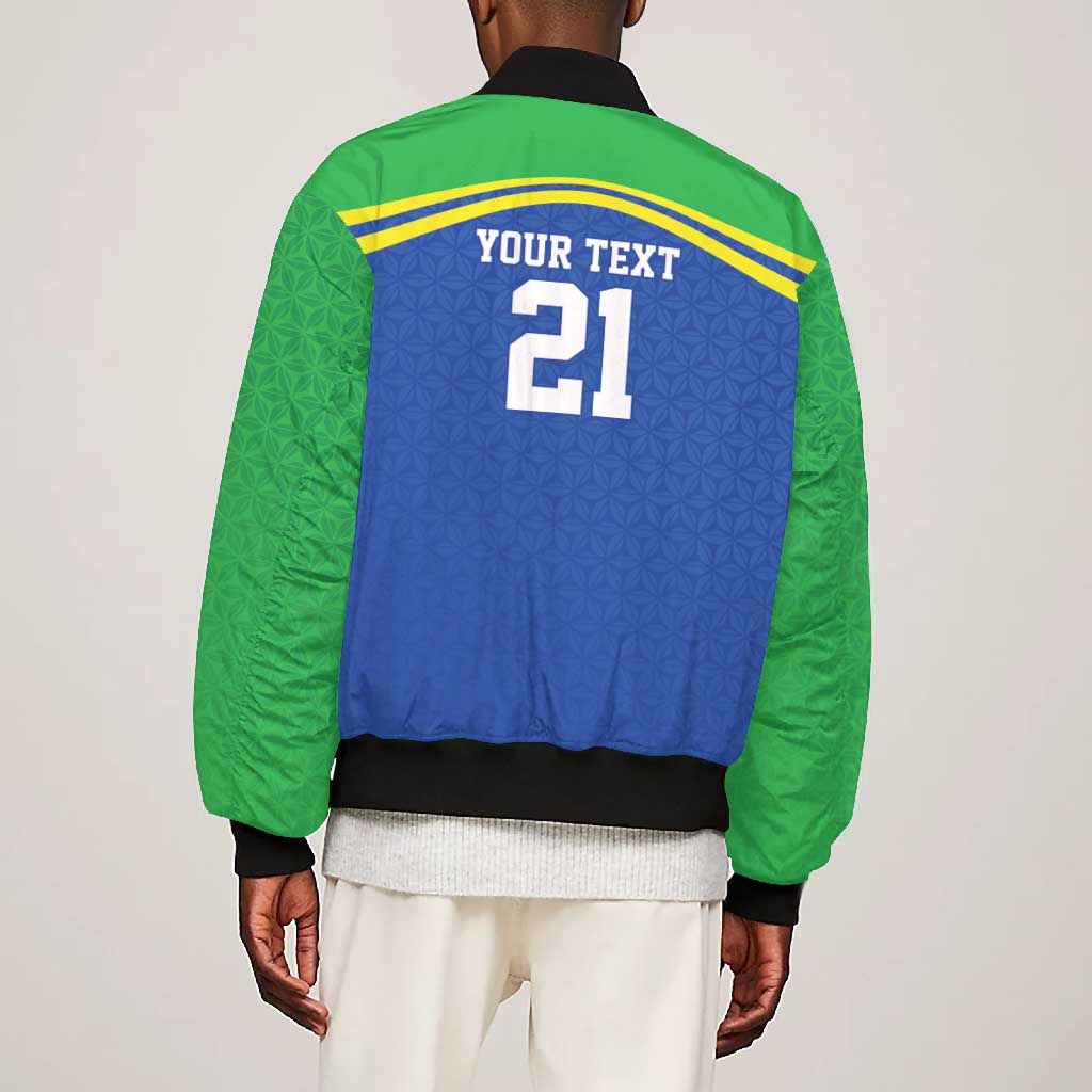 Custom Cicket African Tanzania Bomber Jacket The Cows Tanzania Pattern - African Pride