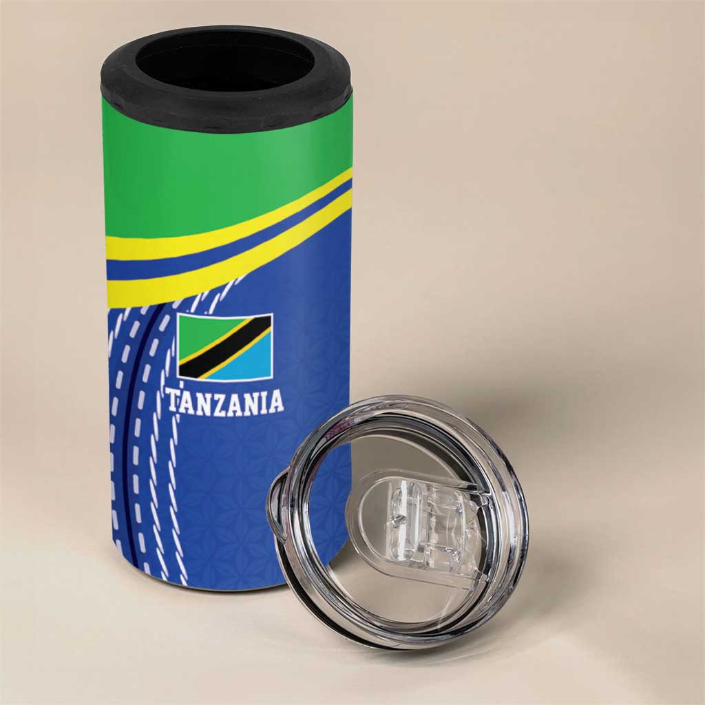 Custom Cicket African Tanzania 4 in 1 Can Cooler Tumbler The Cows Tanzania Pattern - African Pride