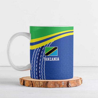 Custom Cicket African Tanzania Ceramic Mug The Cows Tanzania Pattern