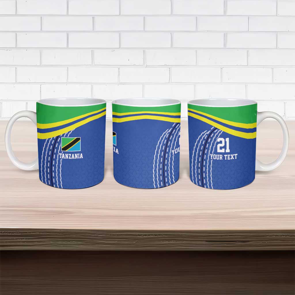 Custom Cicket African Tanzania Ceramic Mug The Cows Tanzania Pattern
