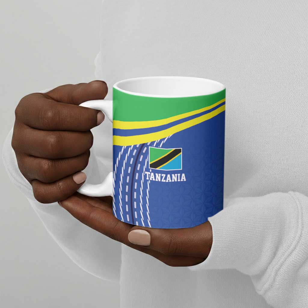 Custom Cicket African Tanzania Ceramic Mug The Cows Tanzania Pattern