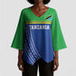 Custom Cicket African Tanzania Kimono Sleeve Blouse The Cows Tanzania Pattern