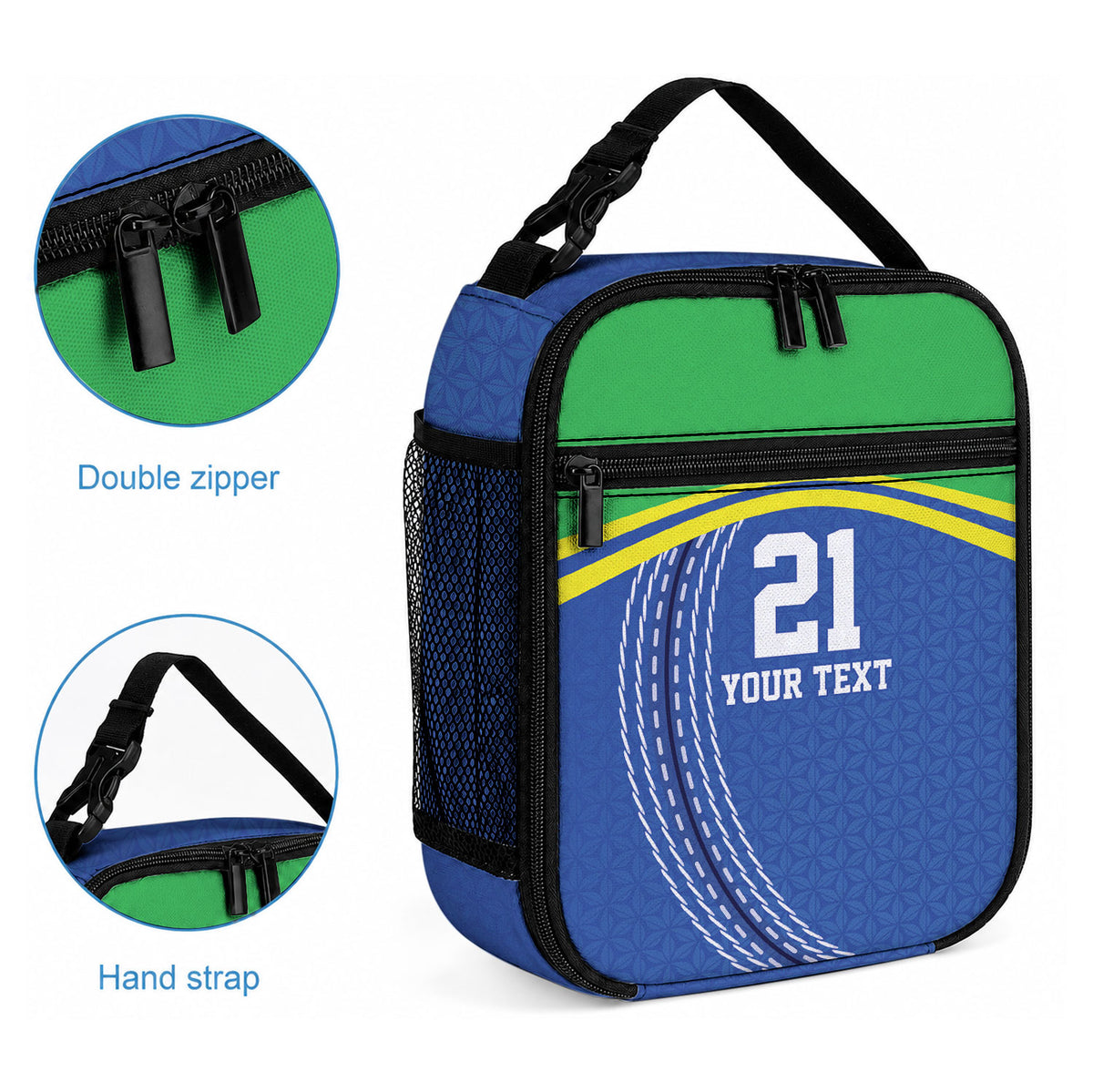 Custom Cricket African Tanzania Lunch Bag The Cows Tanzania Pattern