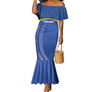 Custom Cicket African Tanzania Mermaid Dress The Cows Tanzania Pattern - African Pride