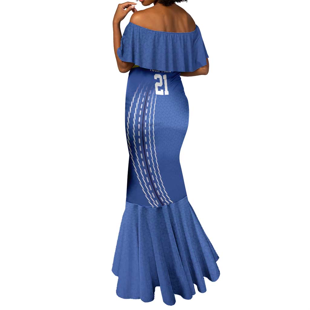 Custom Cicket African Tanzania Mermaid Dress The Cows Tanzania Pattern - African Pride