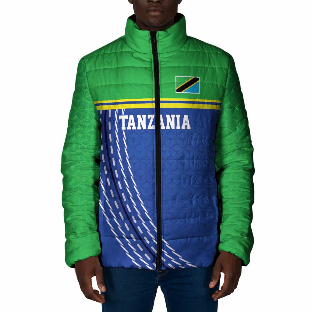 Custom Cicket African Tanzania Padded Jacket The Cows Tanzania Pattern