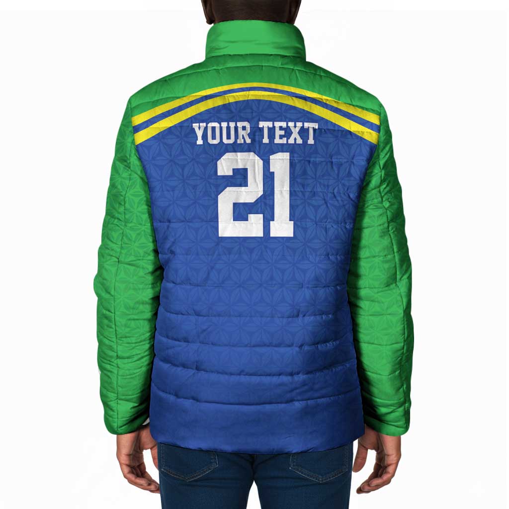 Custom Cicket African Tanzania Padded Jacket The Cows Tanzania Pattern