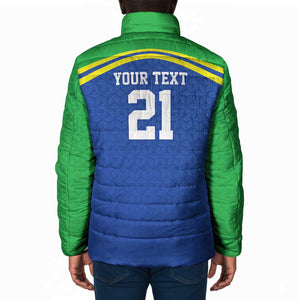 Custom Cicket African Tanzania Padded Jacket The Cows Tanzania Pattern