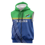Custom Cicket African Tanzania Sleeveless Zip Hoodie The Cows Tanzania Pattern - African Pride