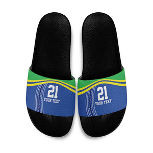 Custom Cicket African Tanzania Slide Sandals The Cows Tanzania Pattern