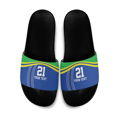 Custom Cicket African Tanzania Slide Sandals The Cows Tanzania Pattern