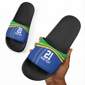 Custom Cicket African Tanzania Slide Sandals The Cows Tanzania Pattern