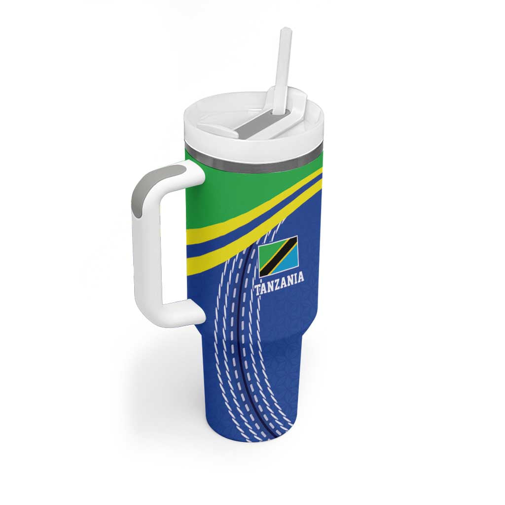 Custom Cicket African Tanzania Tumbler With Handle The Cows Tanzania Pattern - African Pride