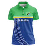 Custom Cicket African Tanzania Women Polo Shirt The Cows Tanzania Pattern - African Pride