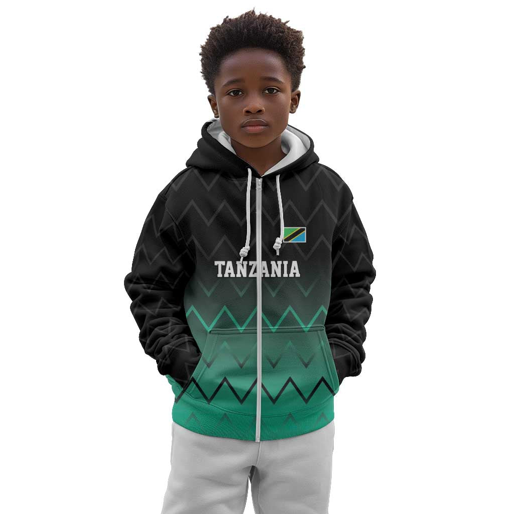 Custom Football African Tanzania Kid Hoodie Retro 2023-24 Tanzania History - African Pride