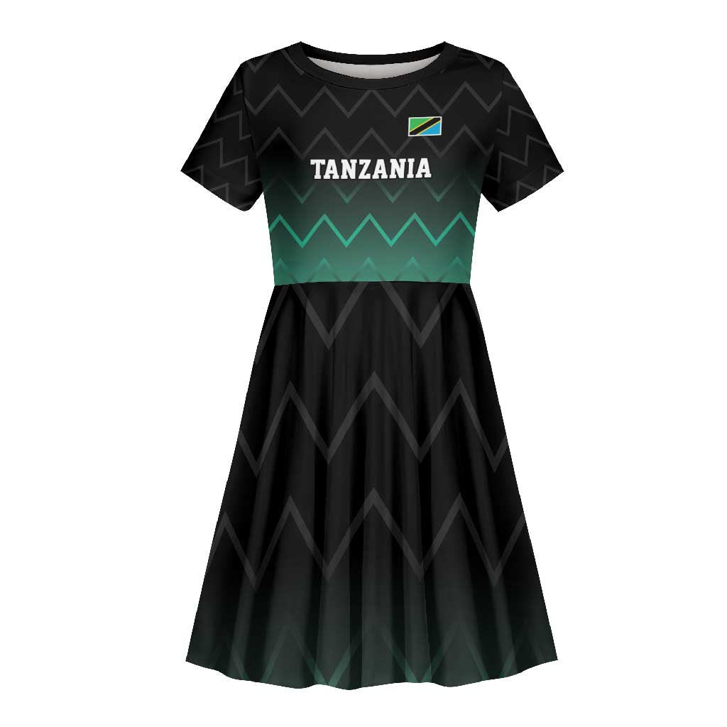 Custom Football African Tanzania Kid Short Sleeve Dress Retro 2023-24 Tanzania History - African Pride