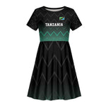 Custom Football African Tanzania Kid Short Sleeve Dress Retro 2023-24 Tanzania History - African Pride