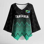 Custom Football African Tanzania Kimono Sleeve Blouse Retro 2023-24 Tanzania History