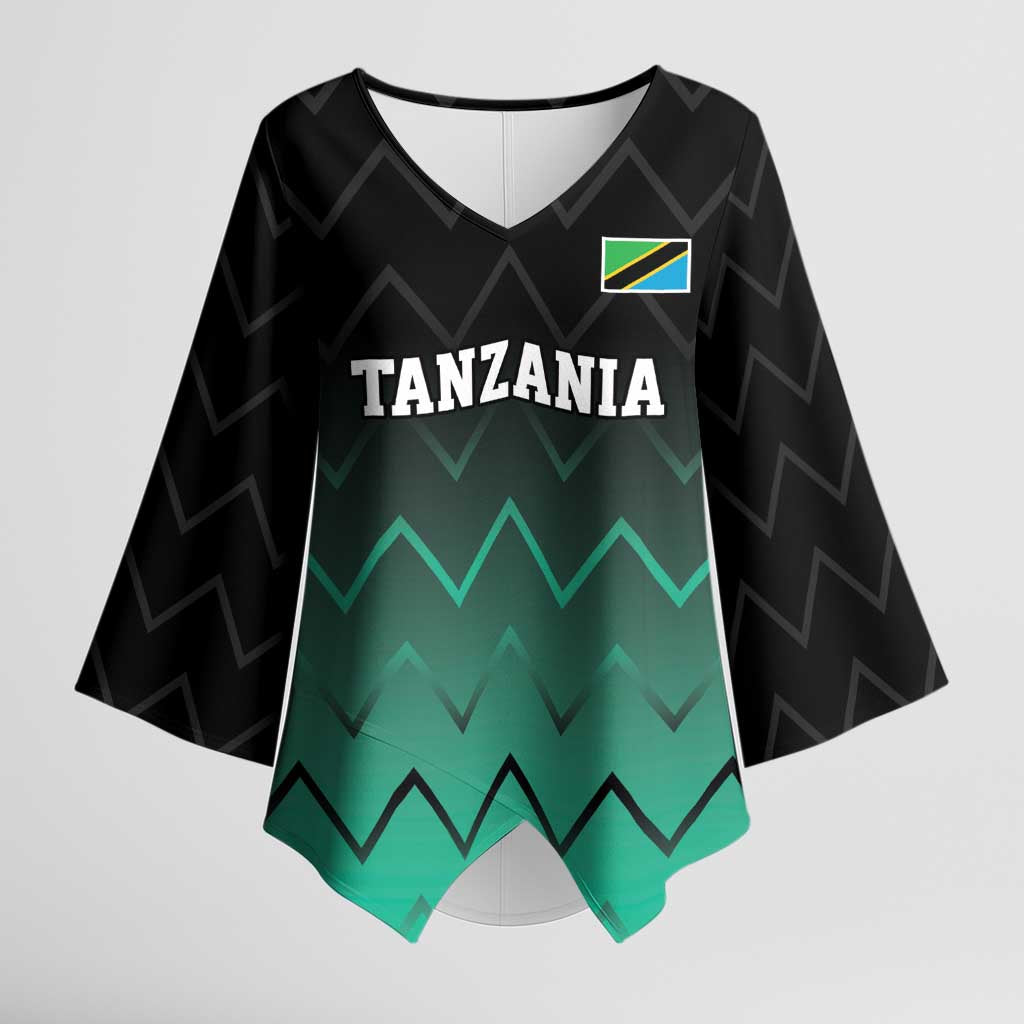 Custom Football African Tanzania Kimono Sleeve Blouse Retro 2023-24 Tanzania History