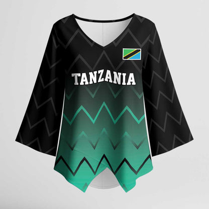 Custom Football African Tanzania Kimono Sleeve Blouse Retro 2023-24 Tanzania History