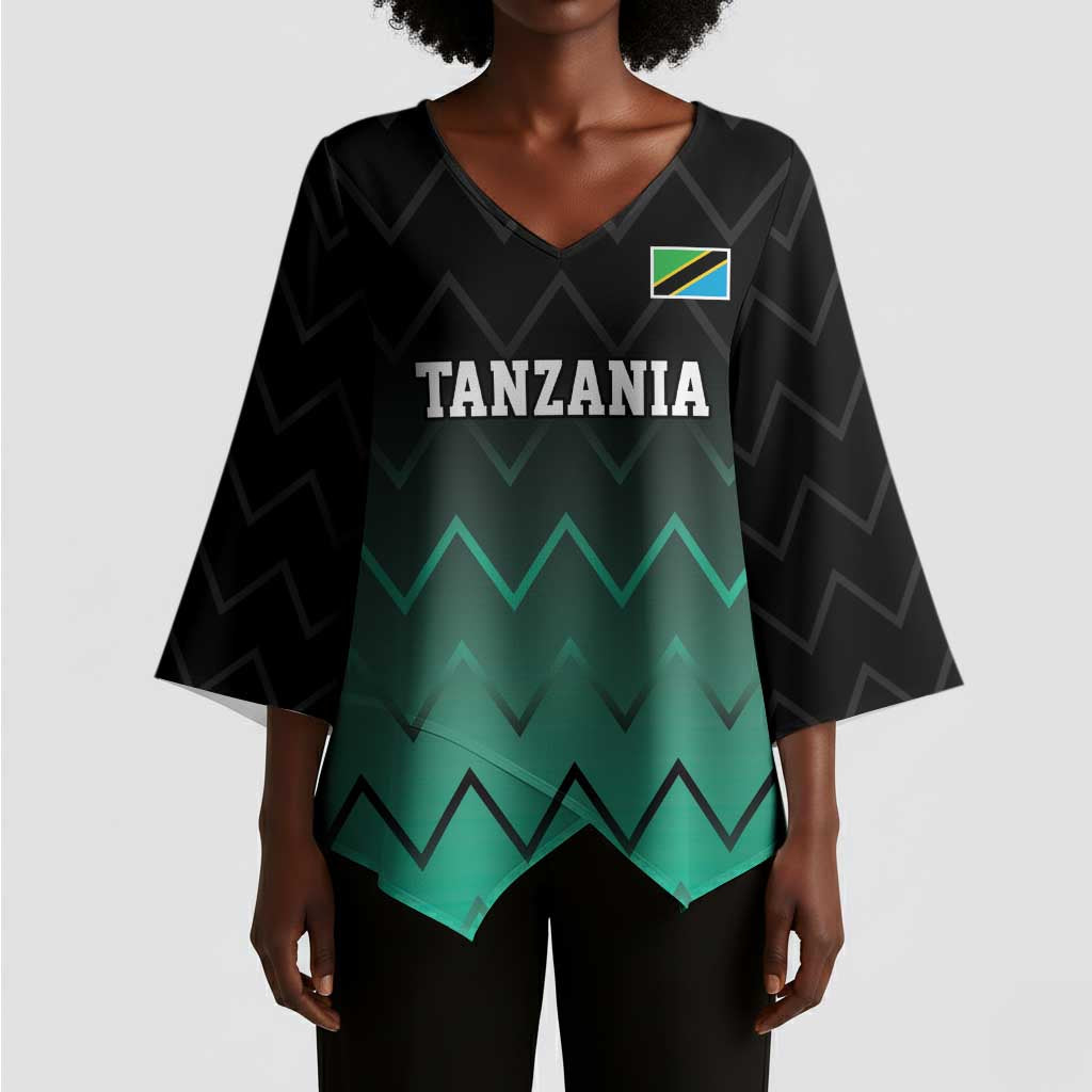 Custom Football African Tanzania Kimono Sleeve Blouse Retro 2023-24 Tanzania History