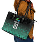 Custom Football African Tanzania Leather Tote Bag Retro 2023-24 Tanzania History - African Pride