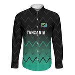 Custom Football African Tanzania Long Sleeve Button Shirt Retro 2023-24 Tanzania History - African Pride