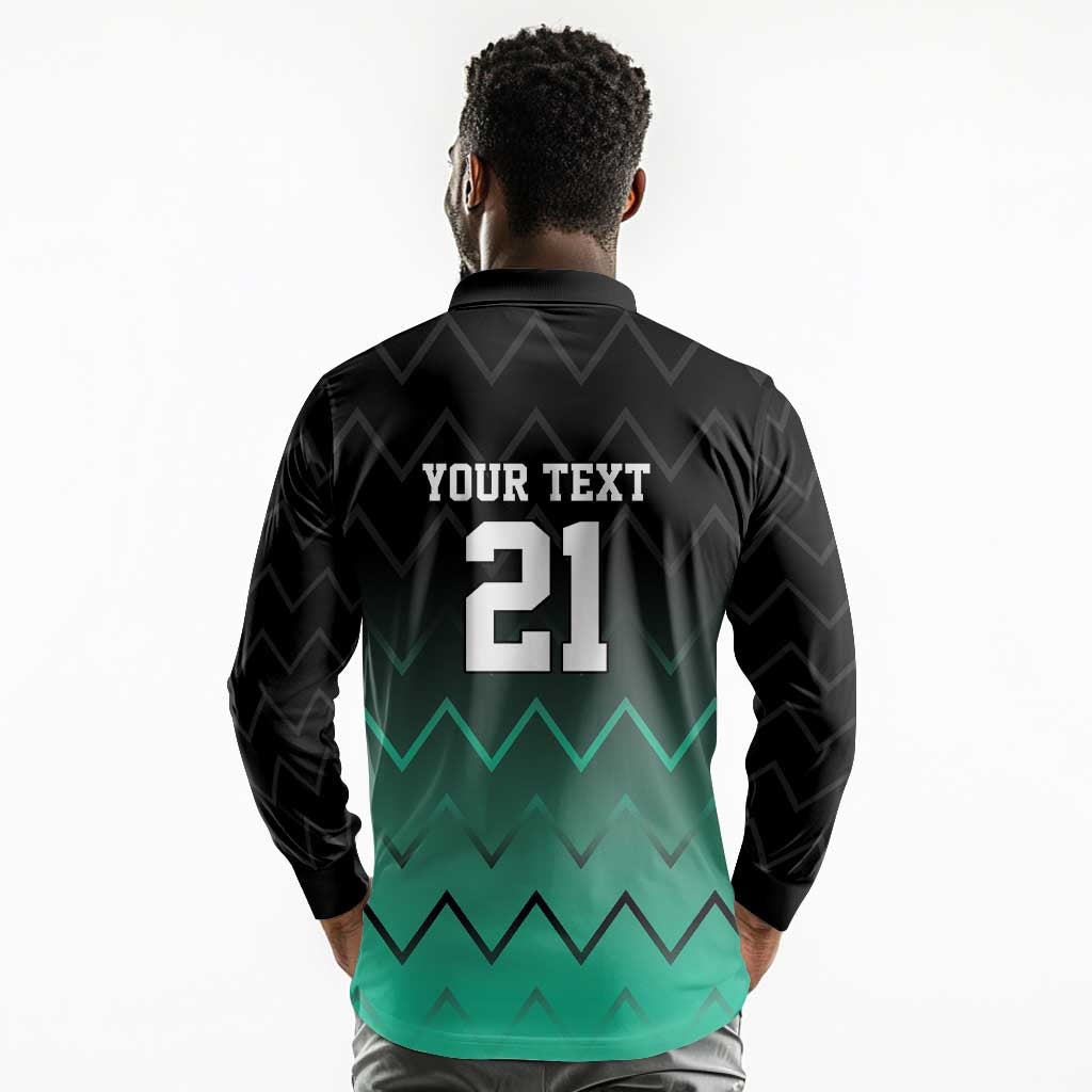 Custom Football African Tanzania Long Sleeve Polo Shirt Retro 2023-24 Tanzania History - African Pride