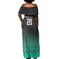 Custom Football African Tanzania Off Shoulder Maxi Dress Retro 2023-24 Tanzania History - African Pride