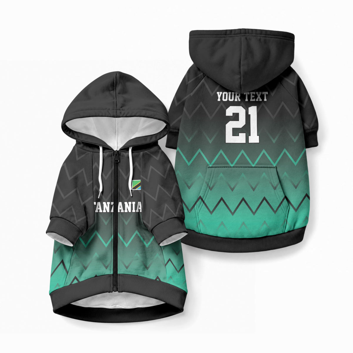Custom Football African Tanzania Pet Hoodie Retro 2023-24 Tanzania History