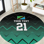 Custom Football African Tanzania Round Carpet Retro 2023-24 Tanzania History - African Pride