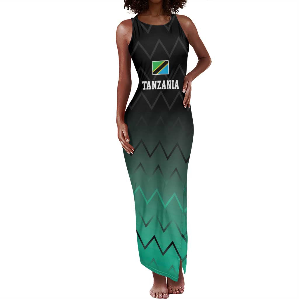 Custom Football African Tanzania Tank Maxi Dress Retro 2023-24 Tanzania History - African Pride
