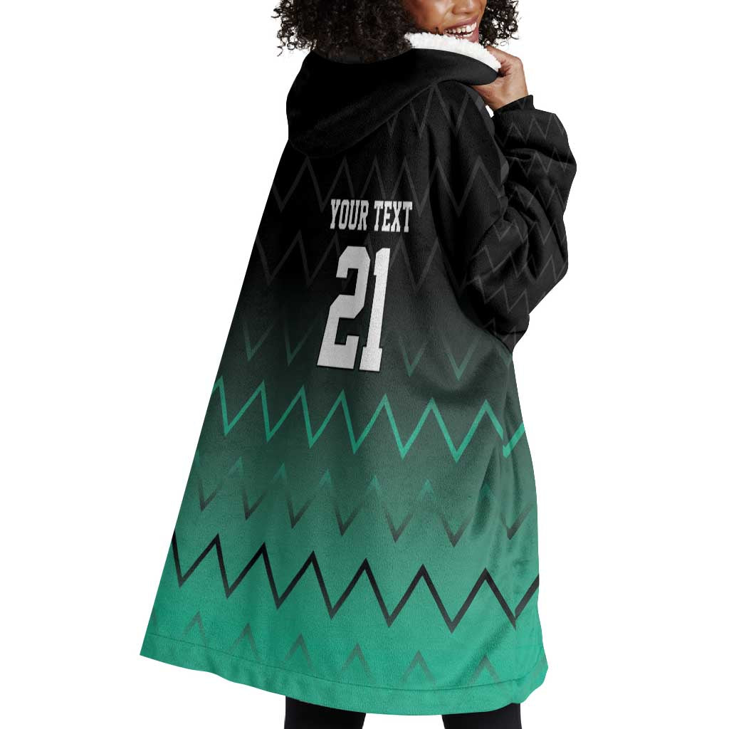 Custom Football African Tanzania Wearable Blanket Hoodie Retro 2023-24 Tanzania History - African Pride