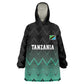 Custom Football African Tanzania Wearable Blanket Hoodie Retro 2023-24 Tanzania History - African Pride