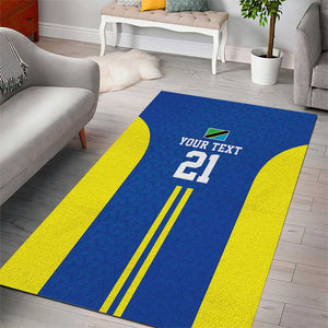 Custom Football African Tanzania Area Rug Taifa Stars Go Champion - African Pride