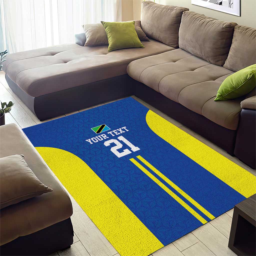Custom Football African Tanzania Area Rug Taifa Stars Go Champion - African Pride